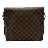 ルイ・ヴィトン LOUIS VUITTON ナヴィグリオ N45255 ブラウン ダミエ/レザー メンズ ショルダーバッグ