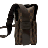 ルイ・ヴィトン LOUIS VUITTON ナヴィグリオ N45255 ブラウン ダミエ/レザー メンズ ショルダーバッグ