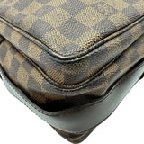 ルイ・ヴィトン LOUIS VUITTON ナヴィグリオ N45255 ブラウン ダミエ/レザー メンズ ショルダーバッグ