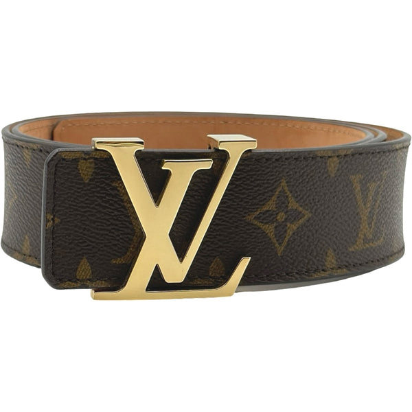 ルイヴィトン LOUIS VUITTON ベルト サンチュール 90/36 モノグラムキャンバス モノグラム ゴールド金具 茶 LVイニシャル  M9608 AC5116 【箱】【中古】 ルイ・ヴィトン LOUIS VUITTON サンチュール・LV イニシャル 95cm