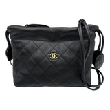 シャネル CHANEL ストラップ クラッチバッグ AP5228 ブラック ゴールド金具 ラムスキン レディース クラッチバッグ