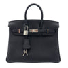 エルメス HERMES バーキン25 K刻 ブラック シルバー金具 トゴ レディース ハンドバッグ