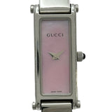 グッチ GUCCI バングルウォッチ 1500L ピンクシェル ステンレススチール クオーツ レディース 腕時計