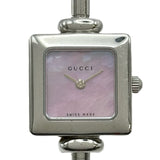 グッチ GUCCI バングルウォッチ 1900L ピンクシェル ステンレススチール クオーツ レディース 腕時計