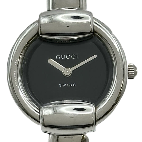 グッチ GUCCI バングルウォッチ 1400L ブラック ステンレススチール