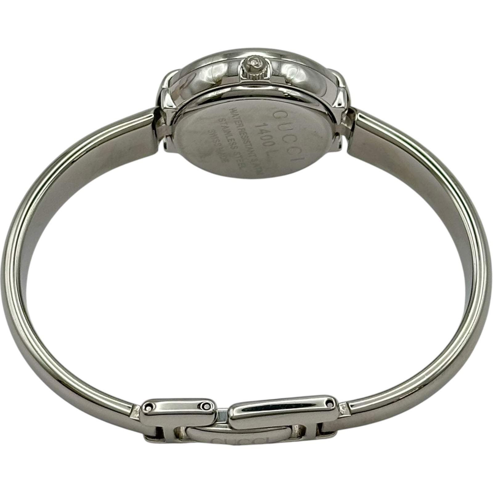 グッチ GUCCI バングルウォッチ 1400L ブラック ステンレススチール