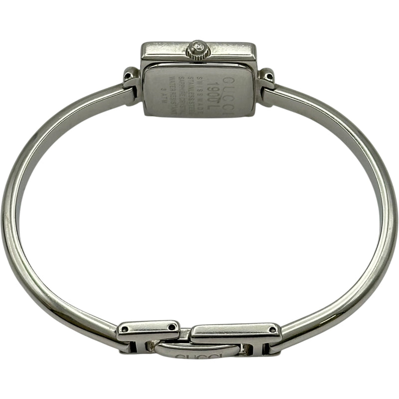 グッチ GUCCI バングルウォッチ スクエア 1900L ブラック ステンレス