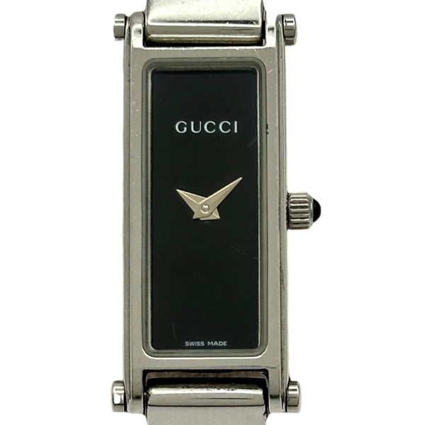 グッチ GUCCI バングルウォッチ 1500L ブラック ステンレススチール