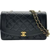 シャネル CHANEL ダイアナ25 A01165 4番台 ブラック ゴールド金具 ラムスキン レディース ショルダーバッグ