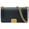 シャネル CHANEL ボーイシャネル25 A67086 24番台 ブラック ゴールド金具 キャビアスキン レディース ショルダーバッグ