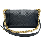 シャネル CHANEL ボーイシャネル25 A67086 24番台 ブラック ゴールド金具 キャビアスキン レディース ショルダーバッグ