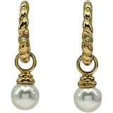ミキモト MIKIMOTO フープイヤリング ゴールド K18 パール ジュエリー