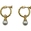 ミキモト MIKIMOTO フープイヤリング ゴールド K18 パール ジュエリー