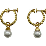 ミキモト MIKIMOTO フープイヤリング ゴールド K18 パール ジュエリー