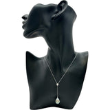 タサキ TASAKI 黒真珠 ティアドロップ シェイプ ネックレス ホワイトゴールド 750 パール ダイヤモンド ジュエリー