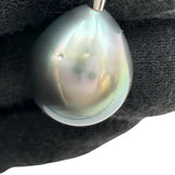 タサキ TASAKI 黒真珠 ティアドロップ シェイプ ネックレス ホワイトゴールド 750 パール ダイヤモンド ジュエリー