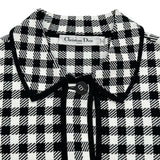 クリスチャン・ディオール Christian Dior CDボタンチェックジャケット 254V53AM514 ブラック ビスコース レディース その他アウター