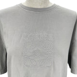 ロエベ LOEWE アナグラム刺繍半袖シャツ H526Y22XBN グレー コットン レディース 半袖Ｔシャツ