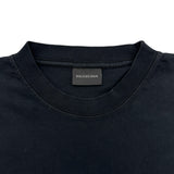 バレンシアガ BALENCIAGA リボンロゴ半袖Tシャツ 863724 ブラック コットン メンズ 半袖Ｔシャツ
