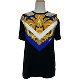 ヴェルサーチ VERSACE メデューサプリント半袖Tシャツ 1008483 ブラック コットン メンズ 半袖Ｔシャツ