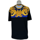 ヴェルサーチ VERSACE メデューサプリント半袖Tシャツ 1008483 ブラック コットン メンズ 半袖Ｔシャツ