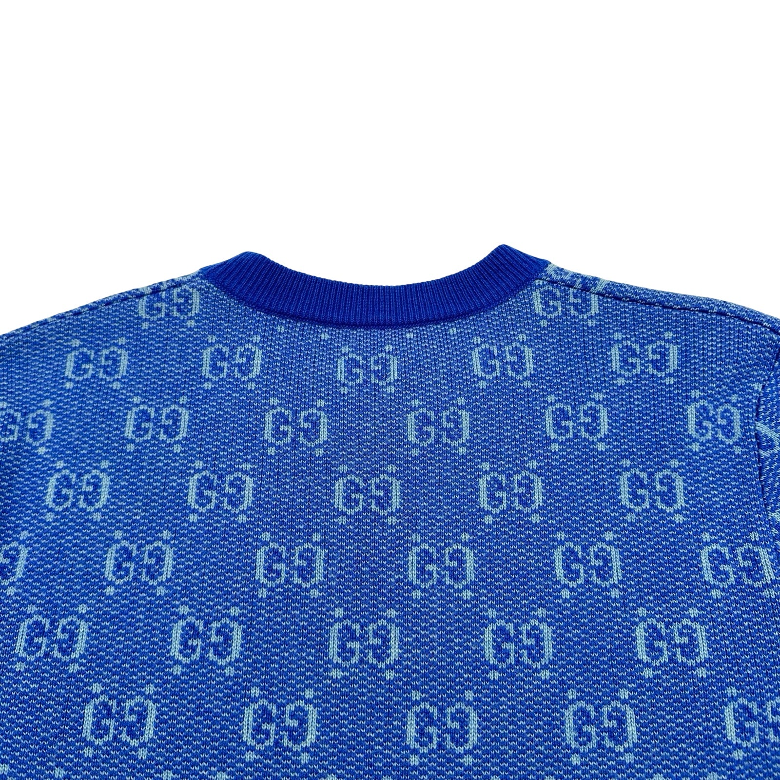 グッチ GUCCI GG総柄ジャガードニットセーター 761549 ブルー ウール