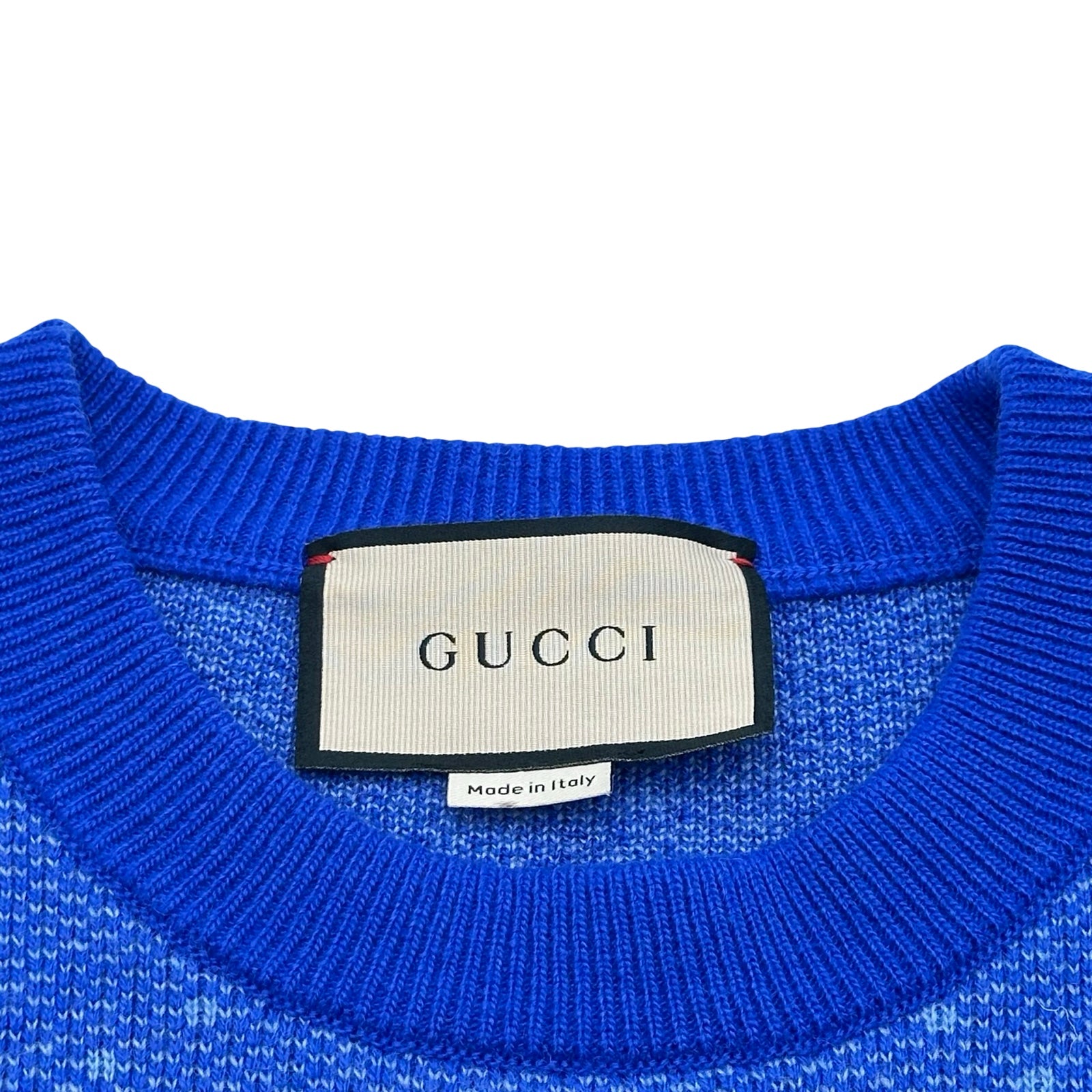 グッチ GUCCI GG総柄ジャガードニットセーター 761549 ブルー ウール