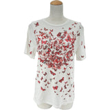 クリスチャン・ディオール Christian Dior バタフライプリント半袖Tシャツ 413T09A524 ホワイト コットン レディース 半袖Ｔシャツ