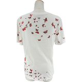 クリスチャン・ディオール Christian Dior バタフライプリント半袖Tシャツ 413T09A524 ホワイト コットン レディース 半袖Ｔシャツ