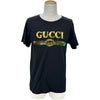 グッチ GUCCI タイガースパンコールロゴ半袖Tシャツ 492347 ブラック コットン メンズ 半袖Ｔシャツ