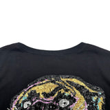 グッチ GUCCI タイガースパンコールロゴ半袖Tシャツ 492347 ブラック コットン メンズ 半袖Ｔシャツ