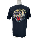 グッチ GUCCI タイガースパンコールロゴ半袖Tシャツ 492347 ブラック コットン メンズ 半袖Ｔシャツ