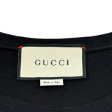 グッチ GUCCI タイガースパンコールロゴ半袖Tシャツ 492347 ブラック コットン メンズ 半袖Ｔシャツ
