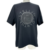 ステラ・マッカートニー STELLA McCARTNEY グリッターロゴプリント半袖Tシャツ 604034 ブラック コットン レディース 半袖Ｔシャツ