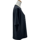 ステラ・マッカートニー STELLA McCARTNEY グリッターロゴプリント半袖Tシャツ 604034 ブラック コットン レディース 半袖Ｔシャツ