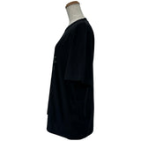 ステラ・マッカートニー STELLA McCARTNEY グリッターロゴプリント半袖Tシャツ 604034 ブラック コットン レディース 半袖Ｔシャツ