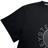 ステラ・マッカートニー STELLA McCARTNEY グリッターロゴプリント半袖Tシャツ 604034 ブラック コットン レディース 半袖Ｔシャツ