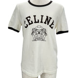 セリーヌ CELINE BLASON 70s ロゴ半袖Tシャツ RX09C671Q ブラウン コットン レディース 半袖Ｔシャツ