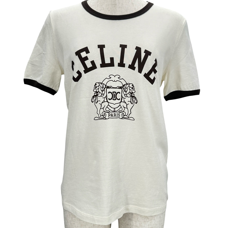 セリーヌ CELINE BLASON 70s ロゴ半袖Tシャツ RX09C671Q ブラウン