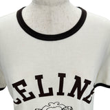 セリーヌ CELINE BLASON 70s ロゴ半袖Tシャツ RX09C671Q ブラウン コットン レディース 半袖Ｔシャツ