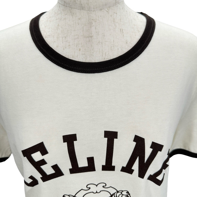 セリーヌ CELINE BLASON 70s ロゴ半袖Tシャツ RX09C671Q ブラウン