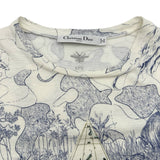 クリスチャン・ディオール Christian Dior Around the World 半袖Tシャツ 043T03PR446 ホワイト コットン レディース 半袖Ｔシャツ