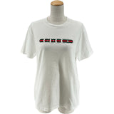 グッチ GUCCI ロゴプリント半袖Tシャツ 787299 ホワイト コットン レディース 半袖Ｔシャツ