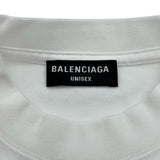 バレンシアガ BALENCIAGA WFPプリント半袖Tシャツ 612966 ホワイト コットン メンズ 半袖Ｔシャツ