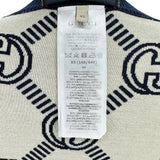 グッチ GUCCI GG総柄リバーシブルニットセーター 692702 ネイビー ウール レディース ニット