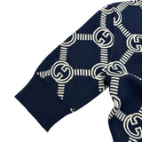 グッチ GUCCI GG総柄リバーシブルニットセーター 692702 ネイビー ウール レディース ニット