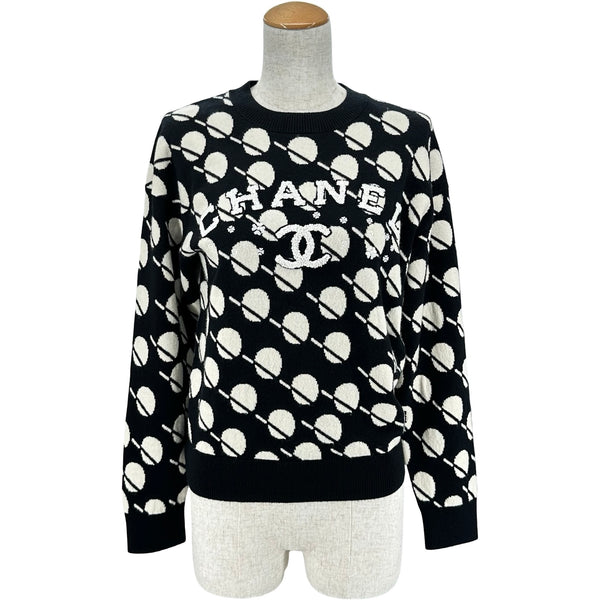 シャネル CHANEL ココマークカシミヤニットセーター P77905 ブラック