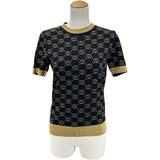 グッチ GUCCI GG総柄ラメニットセーター 554995 ブラック ウール レディース ニット