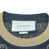 グッチ GUCCI GG総柄ラメニットセーター 554995 ブラック ウール レディース ニット