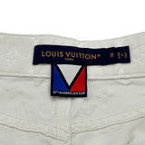 ルイ・ヴィトン LOUIS VUITTON モノグラム総柄デニムショートパンツ FRPT50 ホワイト デニム レディース ショートパンツ